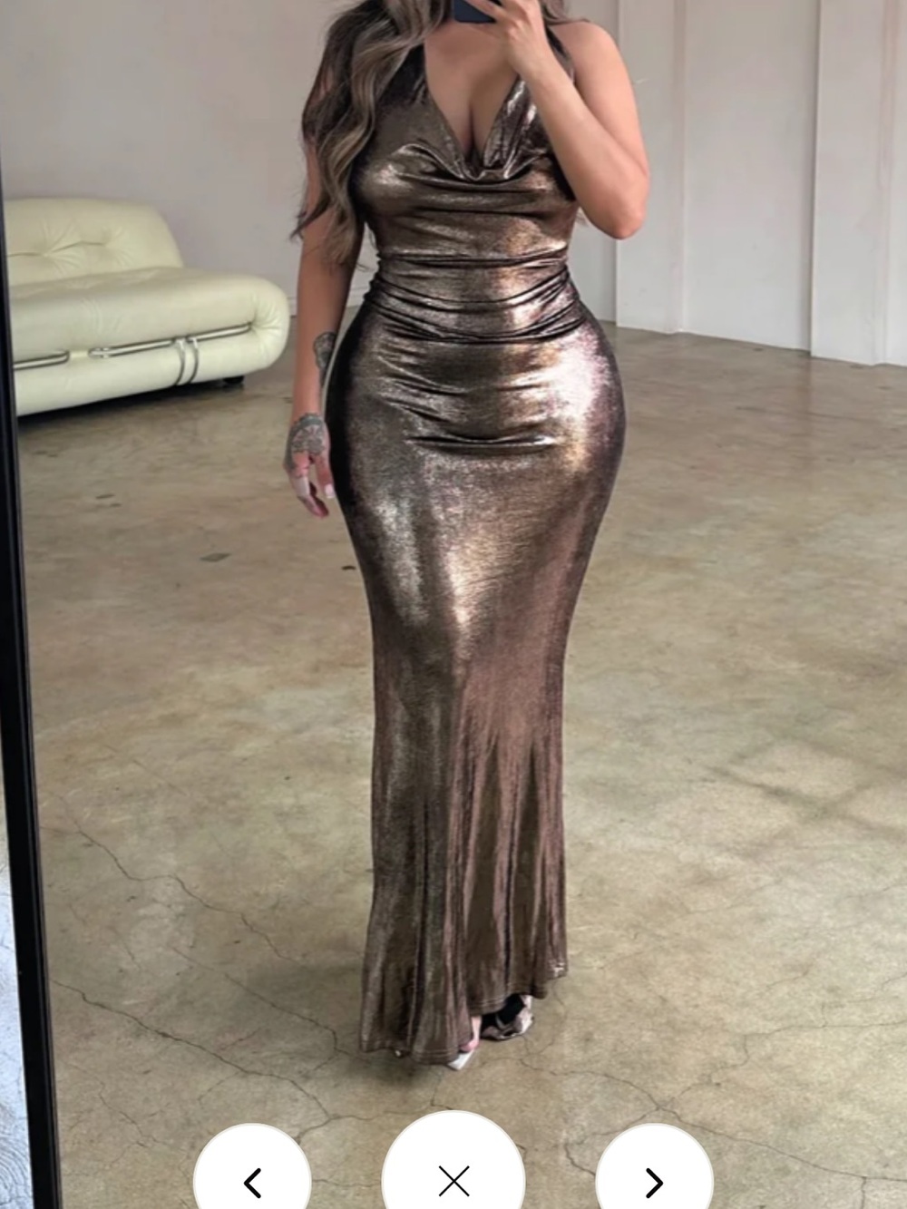 Metallic Brown Women's formal dress NWT